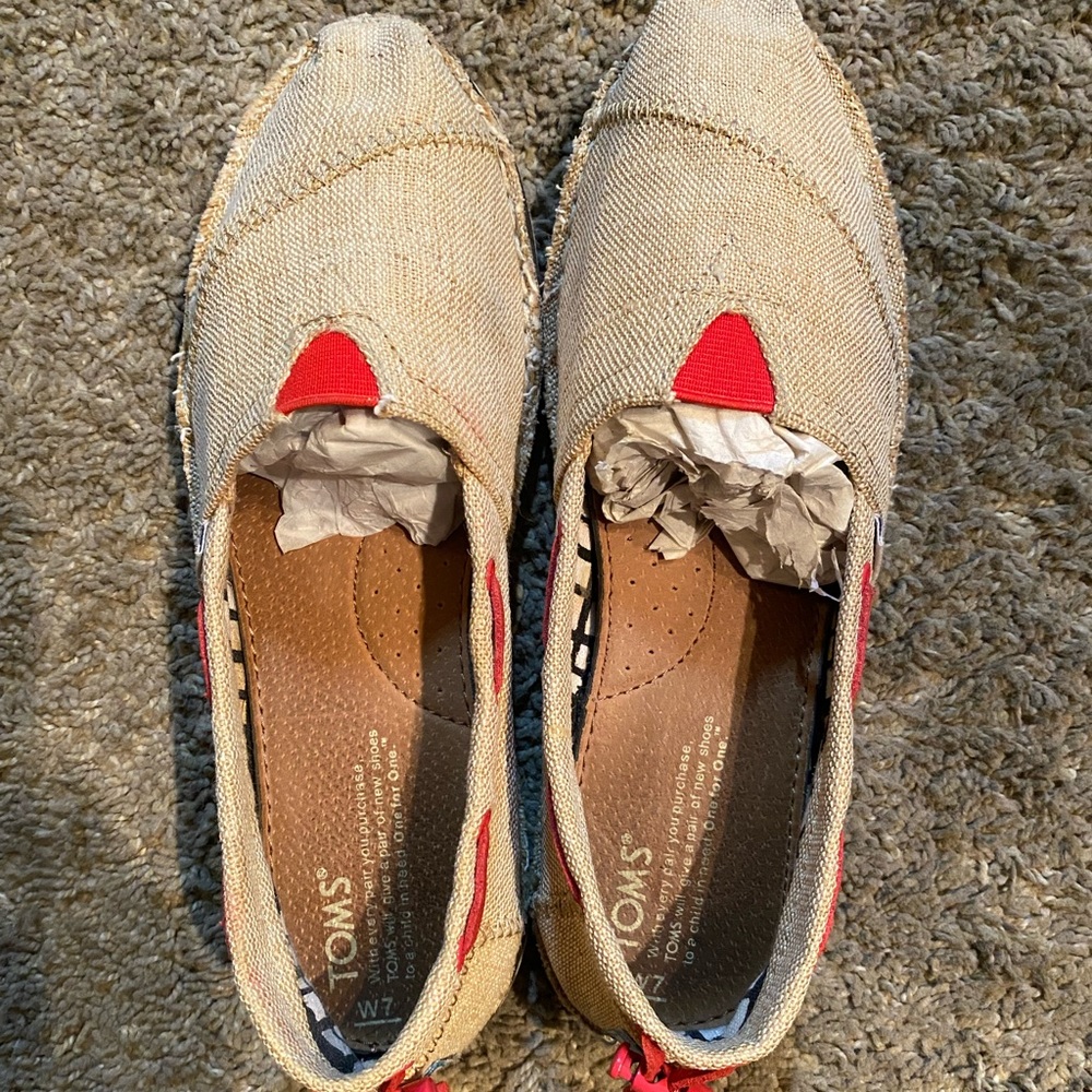 Toms Alpargata Classic Canvas Slip Style Size 7